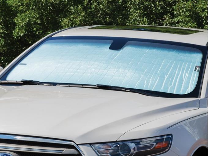 Weathertech TS1145, Windshield Shade, TechShade (R), Removable Roll Up/ With Velcro Strip For Storage, Direct-Fit, For Full Windshield, Silver/Black Reversible, Uses Suction Cups to Hold in Place